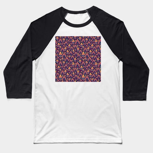 Flora Pattern Baseball T-Shirt by Hashop